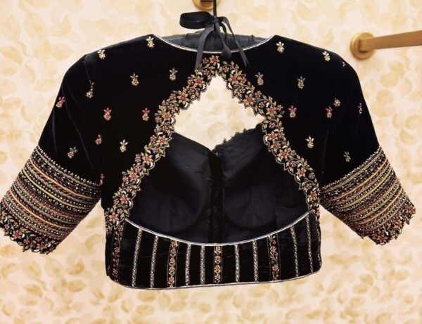 Black Diamond Velvet Blouse