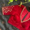 Designer Red Velvet Blouse