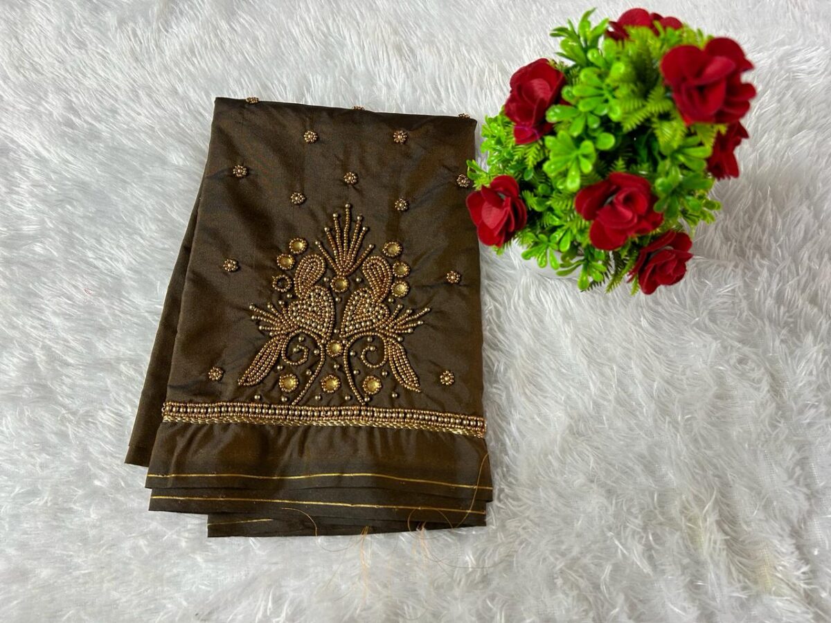 Earthy Blossom Beads Blouse - Image 7