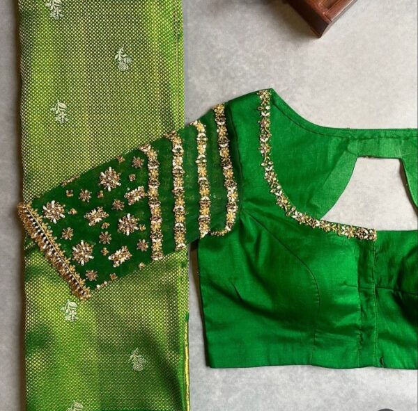 Leaf Luxe Net Maggam Blouse