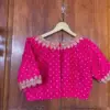 Graceful Pink Cutwork Maggam Blouse – A Timeless Elegance