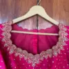 Graceful Pink Cutwork Maggam Blouse – A Timeless Elegance