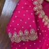 Graceful Pink Cutwork Maggam Blouse – A Timeless Elegance