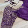 Lavender Elegance – Exclusive Zardosi Bridal Blouse
