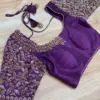 Lavender Elegance – Exclusive Zardosi Bridal Blouse