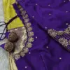 Royal Purple Zardosi Blouse - A Maggam Work Masterpiece
