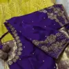 Royal Purple Zardosi Blouse - A Maggam Work Masterpiece