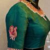 Bottle Green Bridal Peacock Maggam Work Blouse for a Royal Look