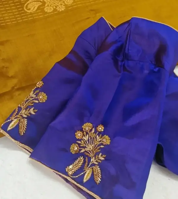 Blue Simple Work Blouse – Graceful and Minimalistic for Everyday Elegance