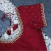 Chic Red Party Wear Blouse for a Sophisticated Style