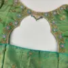 Classic Green Boat Neck Designer Blouse for All Occasions