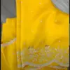 Dazzling Yellow Cutwork Blouse for Weddings