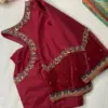 Designer Maroon Net Blouse – Perfect for Party Wear