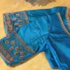 Elegant Blue Beads Work Designer Blouse