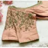 Elegant Peach Sequin Work Blouse for Party Wear