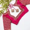 Elegant Pink Wedding Blouse - Designer Maggam Work for Bridal Grace