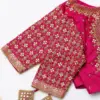 Elegant Pink Wedding Blouse - Designer Maggam Work for Bridal Grace