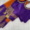 Elegant Purple Temple Work Blouse for Bridal and Festive Wear
