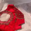 Exclusive Red Net Blouse with Intricate Work