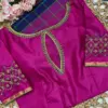 Exquisite Rani Pink Maggam Work Blouse for Bridal Glamour