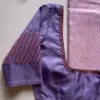 Handcrafted Lilac Work Blouse for a Sophisticated Look