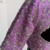Purple Pink Zardosi Raw Silk Blouse – Luxurious Bridal Elegance