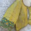 Radiant Lemon Yellow Cutwork Blouse – A Blend of Tradition and Elegance