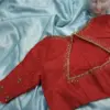 Radiant Red Simple Blouse – Perfect Party Glam