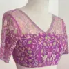 Royal Bloom – Purple Pink Net Wedding Blouse