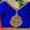 Royal Blue Peacock Maggam Work Blouse – Exquisite Elegance for Special Occasions