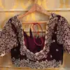 Ruby Radiance – Maroon Zardosi Wedding Blouse