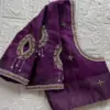 Simple Yet Stunning Purple Pink Maggam Work Blouse