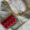 Sophisticated Grey Maggam Work Blouse – Intricate Layered Design