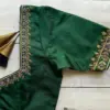 Stunning Green Zardosi Border Work Blouse – Unleash Regal Charm