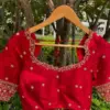 Stunning Red Aari Work Blouse for Festive Occasions