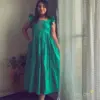 Stylish Green Long Frock with Intricate Detailing – Shop Now