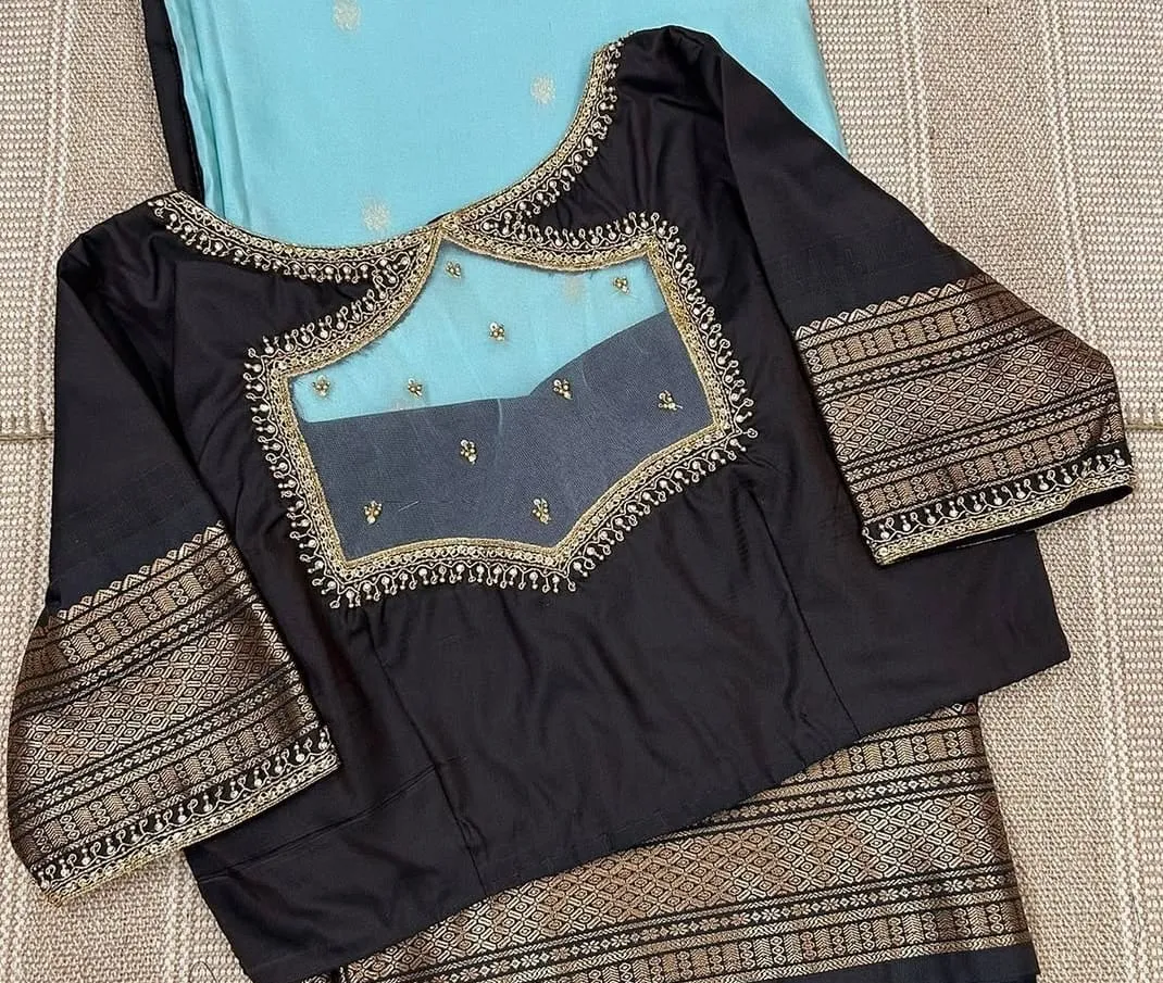 Chic Coffee Brown Minimalist Blouse – Subtle Design for Every Occasion