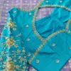 Exquisite Sky Blue Zardosi Work Blouse – A Perfect Blend of Tradition and Style