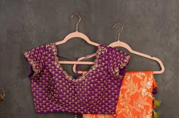 Luxurious Dark Pink Bridal Wedding Blouse – A Timeless Choice for Brides