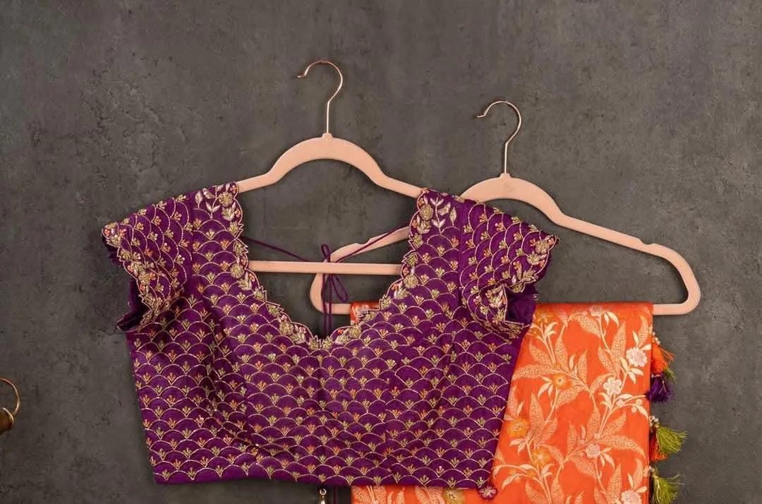 Luxurious Dark Pink Bridal Wedding Blouse – A Timeless Choice for Brides