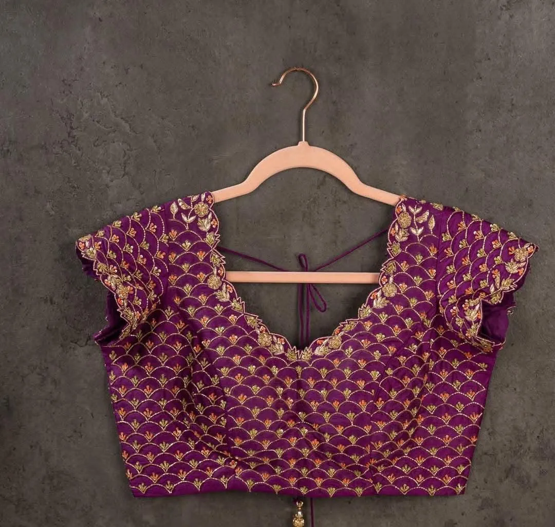 Luxurious Dark Pink Bridal Wedding Blouse – A Timeless Choice for Brides