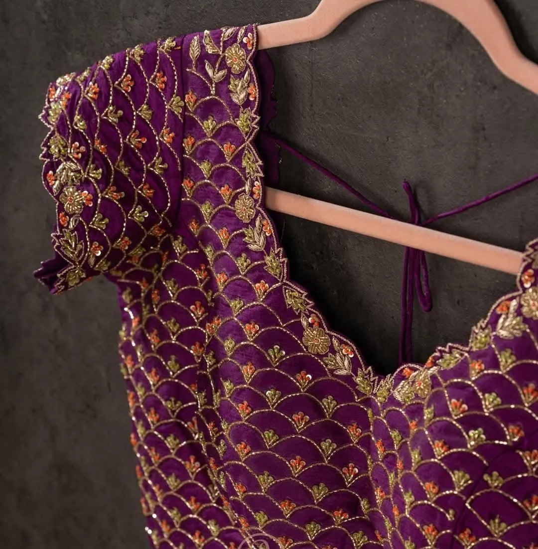 Luxurious Dark Pink Bridal Wedding Blouse – A Timeless Choice for Brides