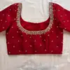 Red Zardosi Blouse – Classic Elegance for Weddings and Parties