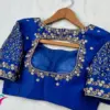 Royal Blue Maggam Work Blouse – Heavy Bridal Perfection