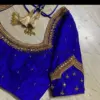 Classic Blue Party Wear Blouse with Intricate Work