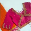 Designer Pink Aliya Cut Blouse – Perfect for Party & Bridal Wear
