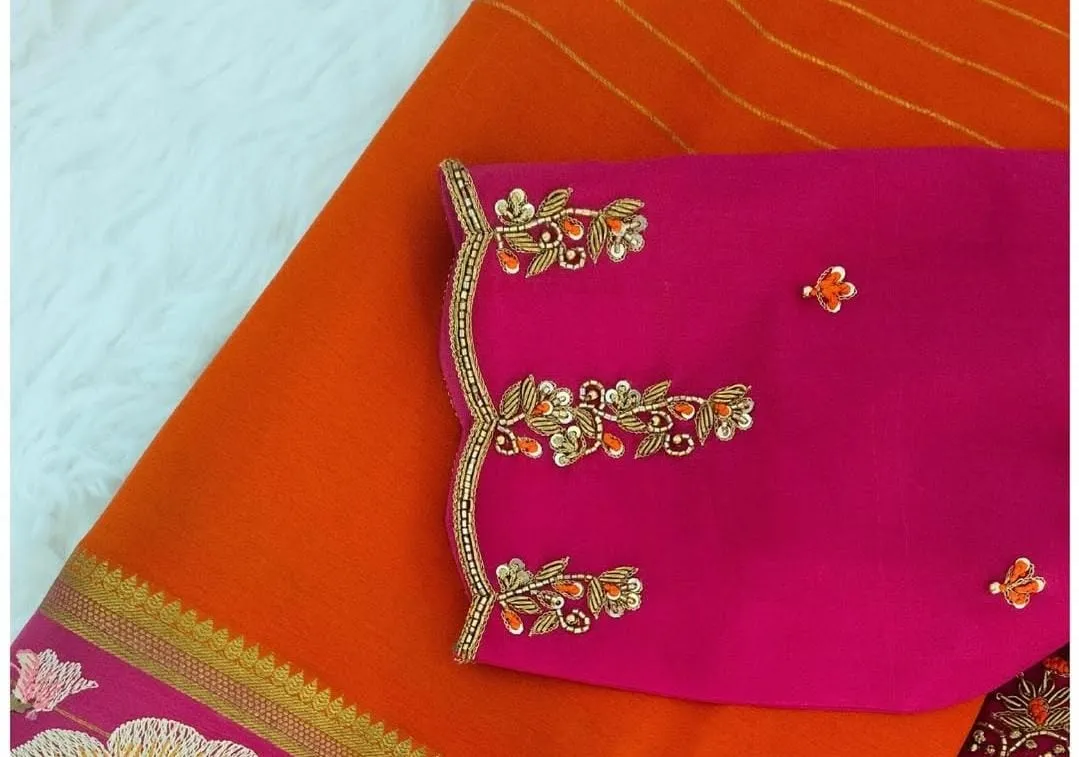Designer Pink Aliya Cut Blouse – Perfect for Party & Bridal Wear