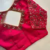 Handcrafted Pink Maggam Work Bridal Blouse