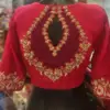 Red Net Designer Blouse – Perfect for Weddings & Parties