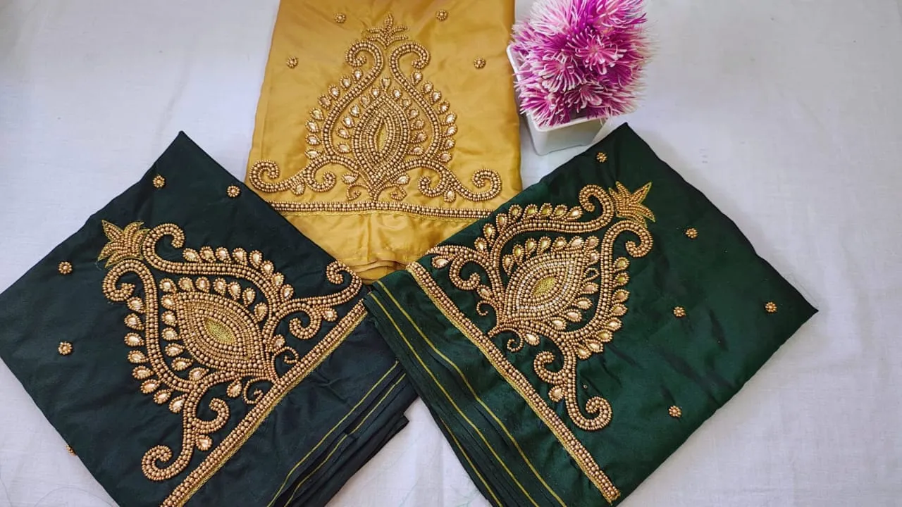 Stylish Beads Embroidery Work Blouse – Affordable Chic